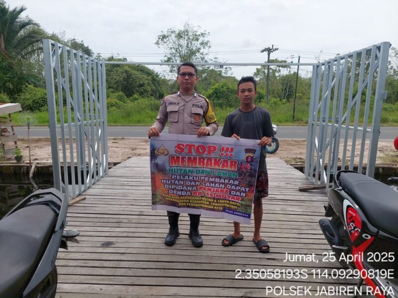 Himbauan Bhabinkamtibmas kepada warga binaan tentang bahaya kebakaran hutan dan lahan