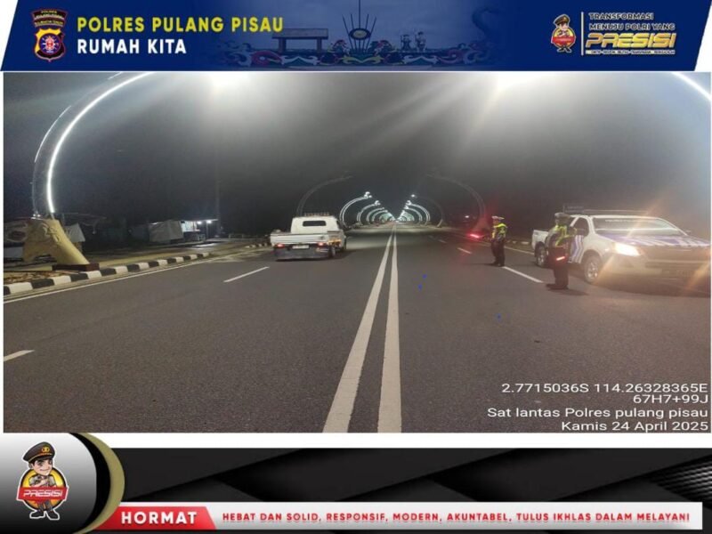 Jaga Kondusifitas Wilayah Tetap Aman, Anggota Satlantas Polres Pulang Pisau Tingkatkan Giat Blue Light Patrol