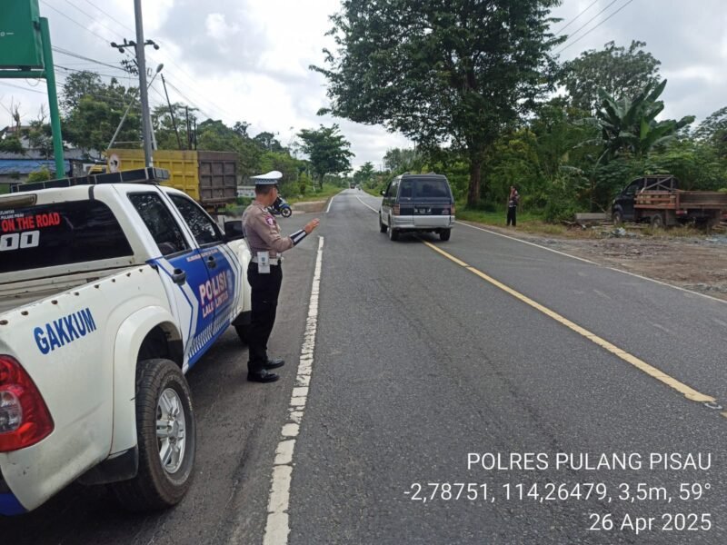 Satlantas Polres Pulang Pisau Laksanakan Patroli Daerah Rawan Laka dan Rawan Pelanggaran