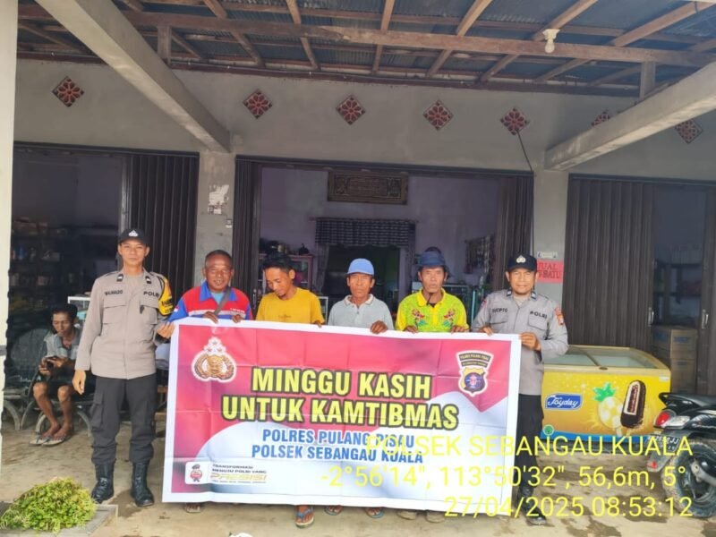 Kegiatan Minggu Kasih Personil Polsek Sebangau Kuala Polres Pulang Pisau