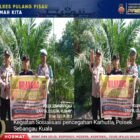 Polsek Sebangau Kuala Mensosialisasikan Himbauan Melarang Membakar Hutan atau lahan kepada Masyarakat