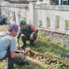 Cegah Banjir Serta Jaga Kebersihan Lingkungan Personel Kodim 1009/Tanah Laut Bersama Warga Gotong Royong