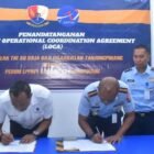 Lanud RHF dan AirNav Tanjungpinang Teken Perjanjian Kerja Sama LOCA