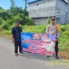 Personel Polsek Kahayan Kuala sambangi warga dan Memberikan himbauan Tentang Larangan Membakar hutan dan lahan