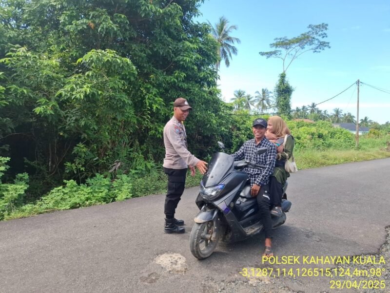 Personil Polsek Kahayan Kuala giat KRYD berupa Patroli Kamtibmas guna Cegah Kriminalitas