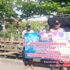 Personel Polsek Kahayan Kuala sambangi warga dan Memberikan himbauan Tentang Larangan Membakar hutan dan lahan