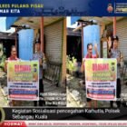 Polsek Sebangau Kuala Mensosialisasikan Himbauan Melarang Membakar Hutan atau lahan kepada Masyarakat