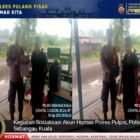 Kegiatan Sosialisasi Akun Media Sosial Humas Polres Pulang Pisau oleh personil Polsek Sebangau Kuala