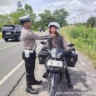 Satlantas Polres Pulang Pisau Sosialisasi Penggunaan Helm dengan Benar