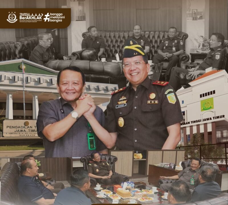 Kajati Jatim, Dr. Kuntadi Kunjungi Pengadilan Tinggi Surabaya, Perkuat Sinergitas