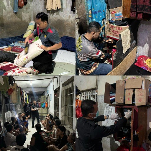 Lapas Sidoarjo Gelar Razia Rutin, Kamar Hunian 10B Blok B Digeledah