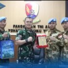 Danlanud Yohanis Kapiyau Timika Terima Kedatangan Prajurit Lanud Yohanis Kapiyau Selepas Satgas Kontingen Garuda TNI UNIFIL TA. 2024