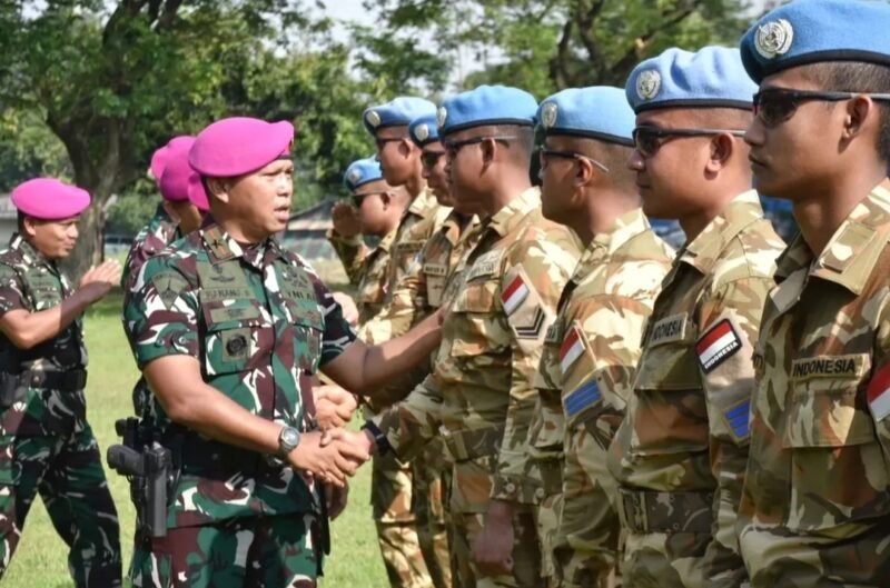 Yonbekpal 2 Marinir Sukseskan Upacara Penyambutan Satgas TNI UNIFIL Konga TA. 2024