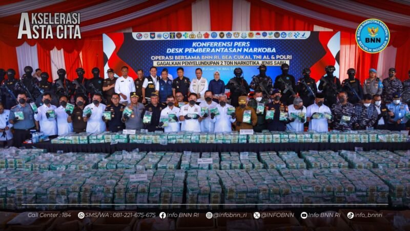 DUA TON SABU DISITA, BNN RI-POLDA KEPRI-BEA DAN CUKAI-TNI AL GAGALKAN UPAYA PENYELUNDUPAN SABU TERBESAR SEPANJANG SEJARAH