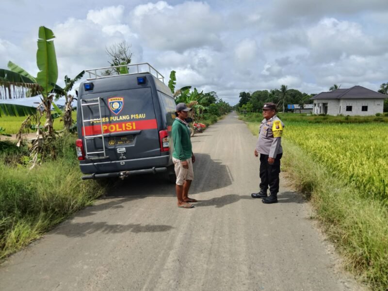 Bhabinkamtibmas Food Estate Sambangi Warga sekaligus Sisipkan Pesan Kamtibmas