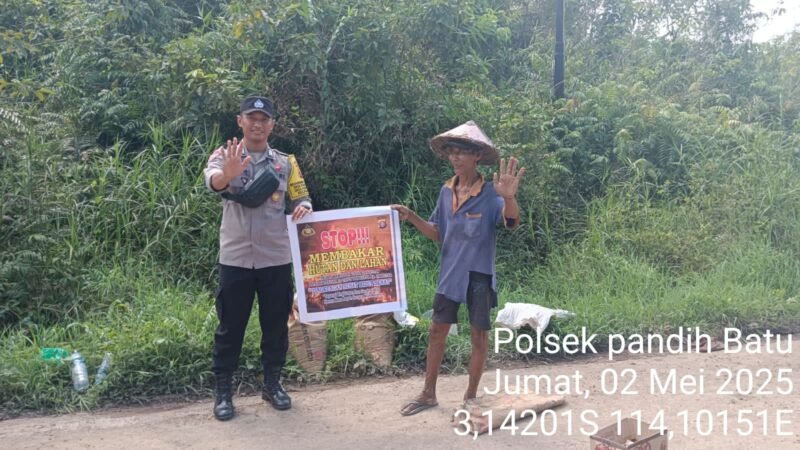 Cegah Kebakaran Hutan dan lahan, ini yang di lakukan Bhabinkamtibmas