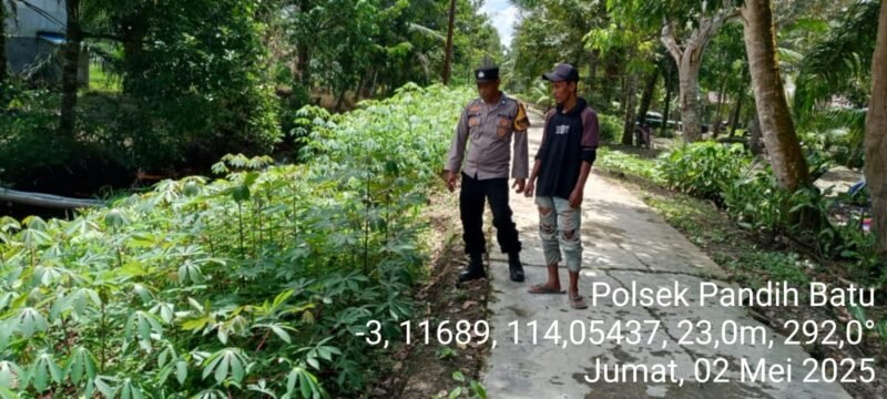 Rutin personil polsek Pandih Batu sosialisasi tentang larangan karhutla