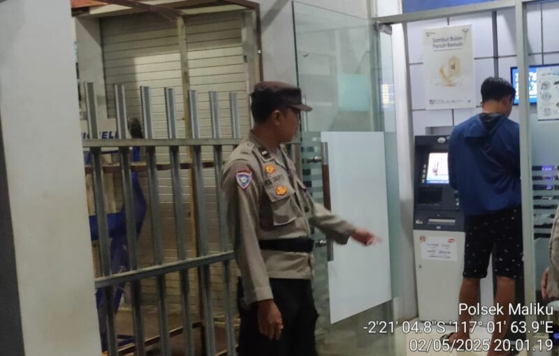 Polsek Maliku Laksanakan Patroli Malam di Wilkumnya Cipkon Kamtibmas Kondusif