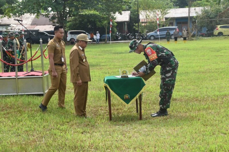 TMMD Ke-124 Resmi Dibuka di HST, Sinergi TNI-Pemkab Pacu Pembangunan Desa