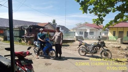 Personil Polsek Kahayan Kuala giat KRYD berupa Patroli Kamtibmas guna Cegah Kriminalitas