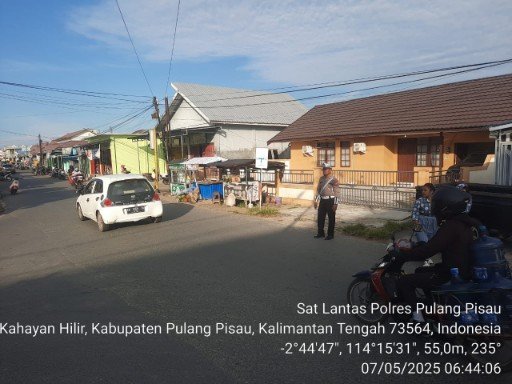 Cegah Kemacetan, Satlantas Polres Pulang Pisau Gelar Apel Pagi dan Pengaturan Lalu Lintas di Titik Rawan