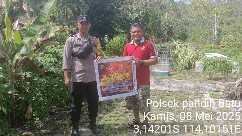 Cegah Kebakaran Hutan dan lahan, ini yang di lakukan Bhabinkamtibmas