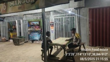 Rutin personil polsek Pandih Batu sosialisasi tentang larangan karhutla malam