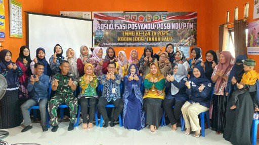 Kegiatan Non Fisik Satgas TMMD Ke-124 Kodim 1009/Tanah Laut Gelar Sosialisasi Posyandu Dan Posbindu