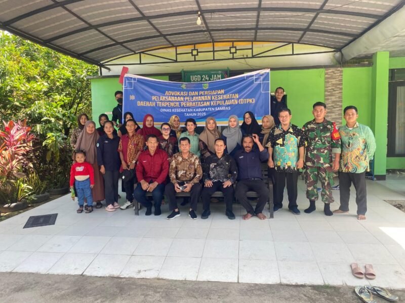 Anggota Koramil 1208-01/Sambas Babinsa Sungai Deden Hadiri Sosialisasi Advokasi Dan Pembinaan Kesehatan Daerah Terpencil