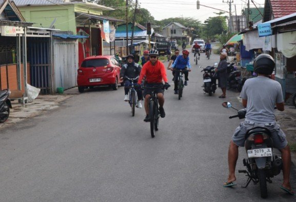 Bersepeda Santai, Kapolres Pulang Pisau Bangun Semangat dan Sinergi
