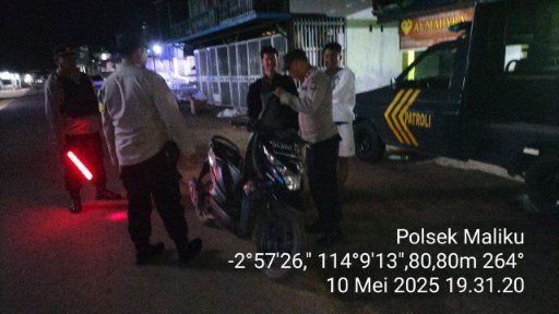 Laksanakan KRYD Polsek Maliku Meminimalisir Potensi Gangguan Kamtibmas