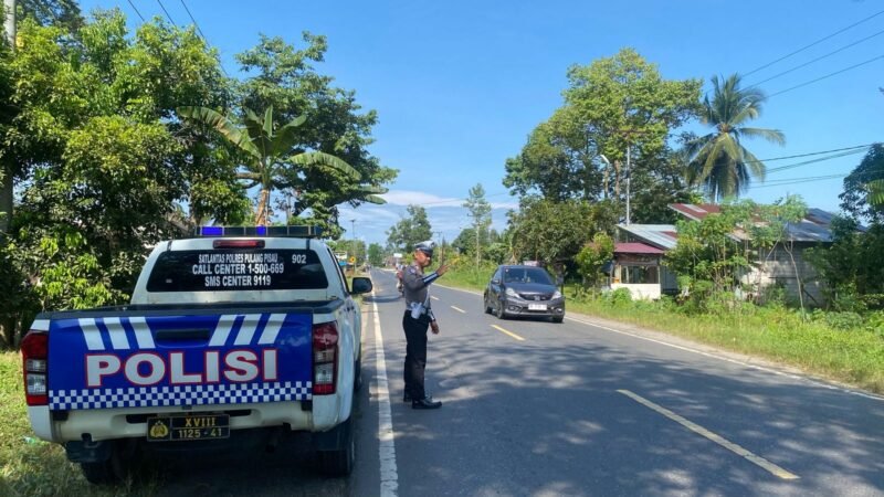 Patroli Identifikasi Daerah Rawan Dan Laka Lantas, Satlantas Polres Pulang Pisau Imbau Pengguna Jalan Waspada