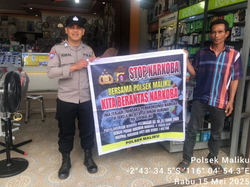 Bhabinkamtibmas Polsek Maliku Cegah Bahaya Penyalahgunaan Narkoba.