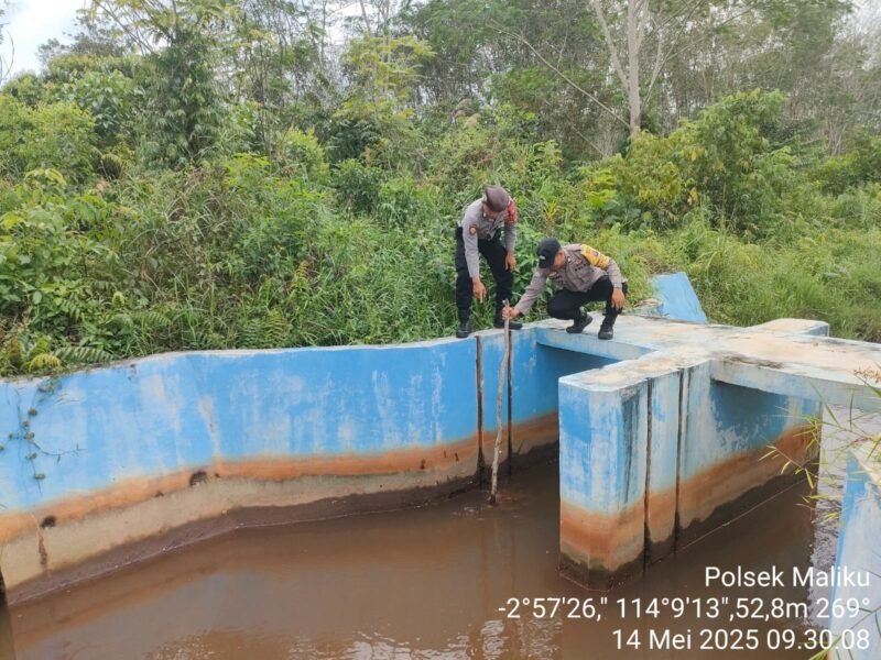 Polsek Maliku Cek Kondisi Sekat Kanal di daerah Rawan Karhutla