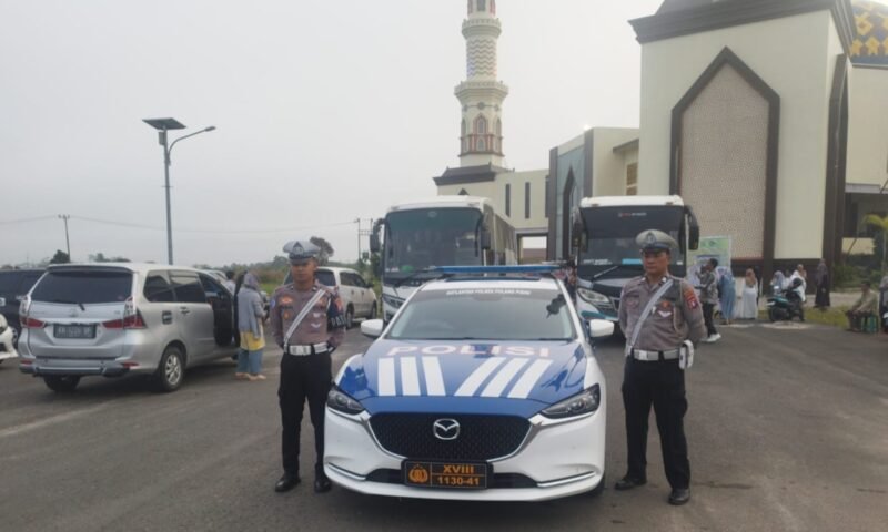 Pengamanan Keberangkatan Haji, Satlantas Polres Pulang Pisau Lakukan Pengawalan