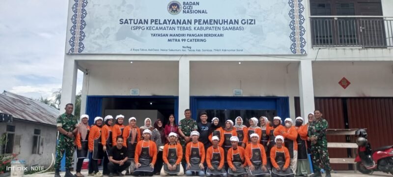 Dandim 1208/Sambas Tinjau Langsung Uji Coba Launcing SPPG Mandiri Di Kec. Tebas