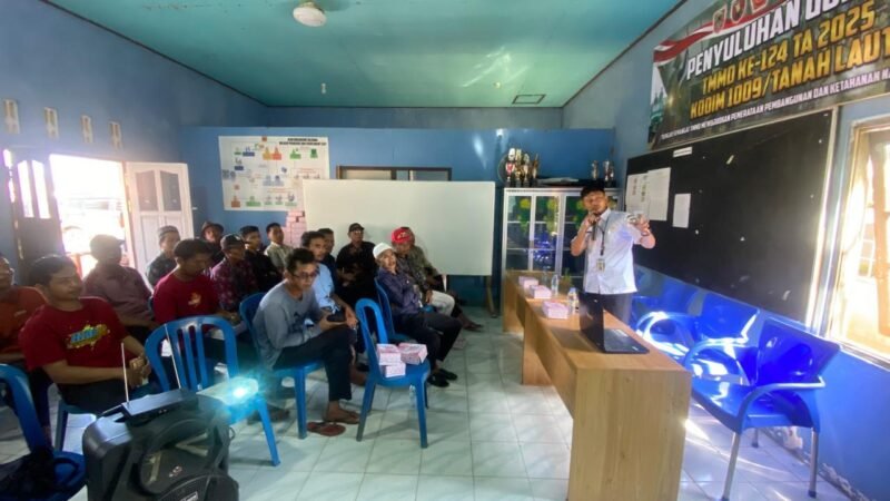 Berkolaborasi Dengan BPBD Satgas TMMD Ke-124 Kodim 1009/Tla Sosialisasikan Penanggulangan Bencana Alam
