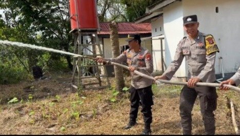 Cegah Kebakaran Saat Musim Kering, Polsek Kahayan Hilir dan MPA Uji Alat Damkar