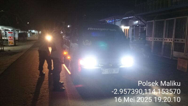 Personel Polsek Maliku Laksanakan Kegiatan Rutin Yang ditingkatkan (KRYD) di Wilkumnya