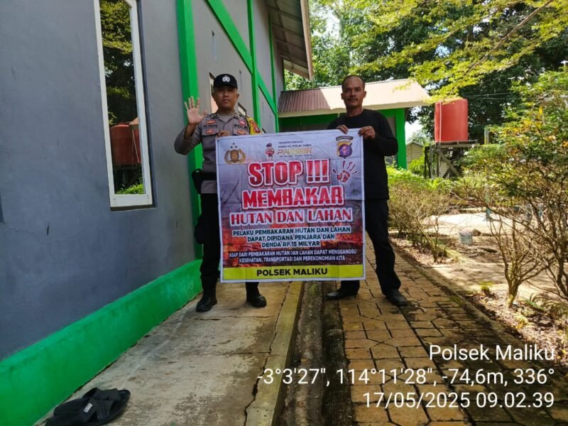 Polsek Maliku Sosialisasikan Larangan Membakar Hutan dan Lahan