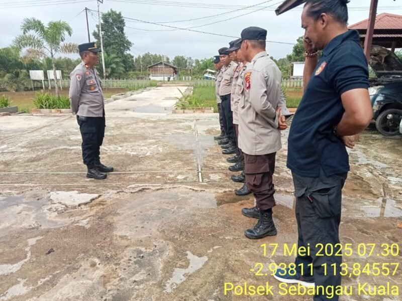 Polsek Sebangau Kuala Laksanakan Apel On Call di Wilkum Polsek Sebangau Kuala
