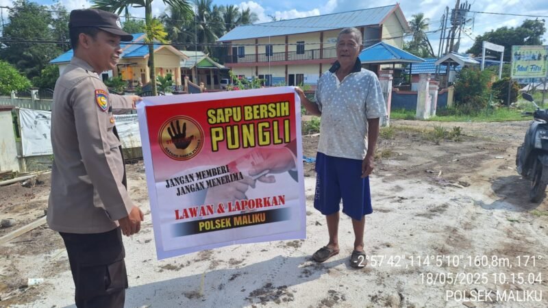 Sosialisasi Program Saber Pungli di Wilkum Polsek Maliku