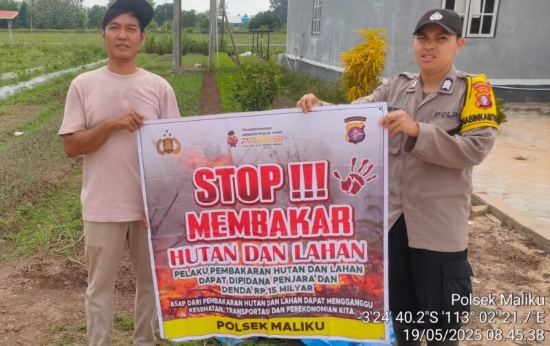 Bhabinkamtibmas Polsek Maliku Terus Tingkatkan Himbauan Larangan Karhutla di Desa Binaan
