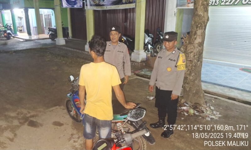 Laksanakan KRYD Polsek Maliku Sampaikan Himbauan Tertib Berlalulintas