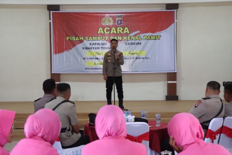 Kenal Pamit Kapolsek Kahayan Tengah dan Kasi Hukum, Polres Pulang Pisau Laksanakan Acara Pisah Sambut