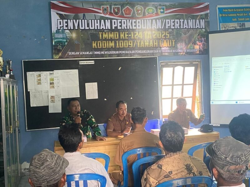 Bersinergi Dengan Distanhorbun Satgas TMMD Ke-124 Kodim 1009/Tla Gelar Penyuluhan Pertanian