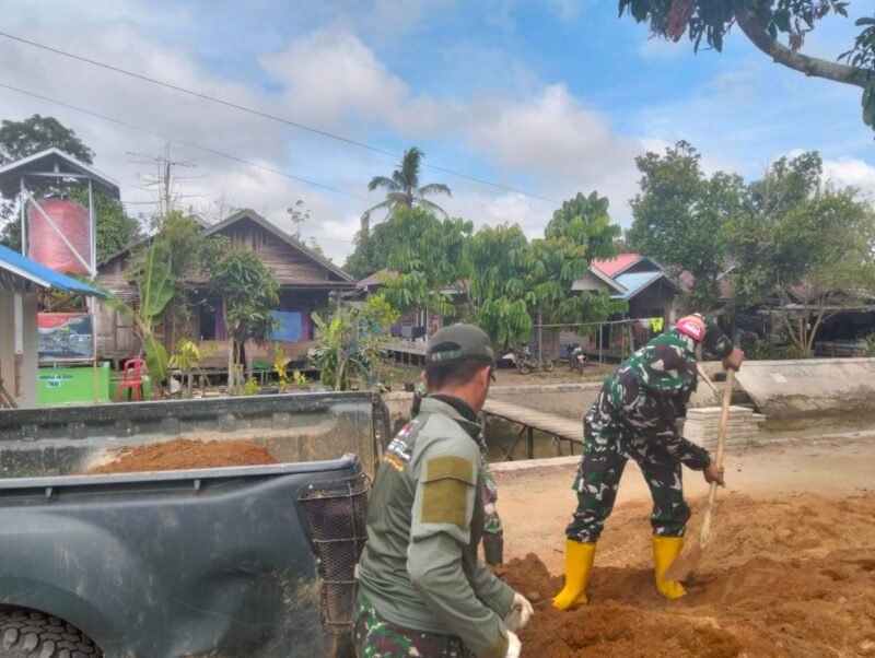Satgas TMMD ke-124 Kodim HST Pacu Pembangunan Jalan di Haruyan Demi Warga