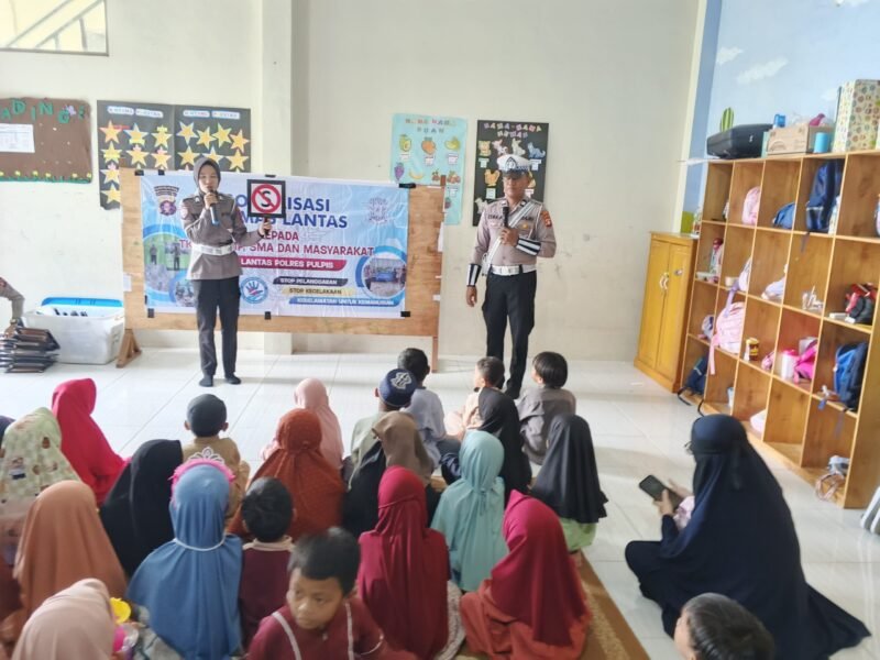 Polisi Sahabat Anak Satuan Lalu Lintas Laksanakan Dikmas di TK Ahlul Qur’an