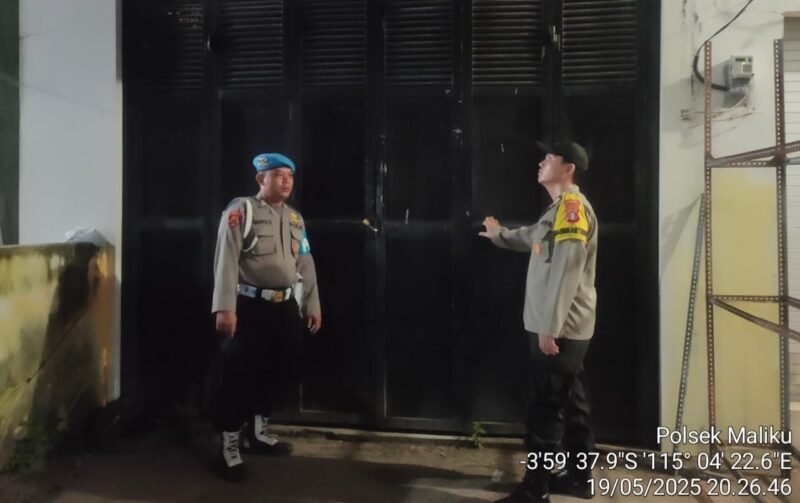 Polsek Maliku Laksanakan Patroli Malam di Wilkumnya untuk Pastikan Kamtibmas Kondusif