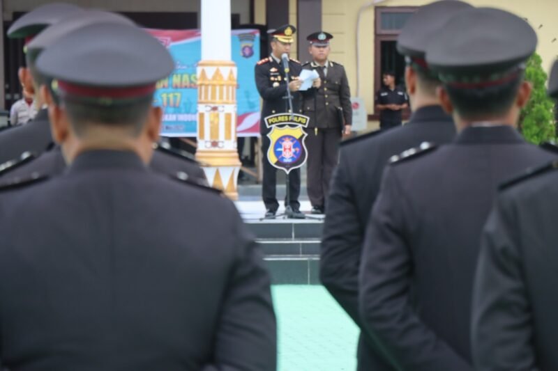 Semangat Bangkit! Polres Pulang Pisau Gelar Upacara Harkitnas ke-117